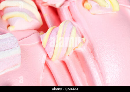 Rosa und weissen Eis Textur. Stockfoto