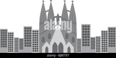 Kirche Sagrada Familia icon image Stock Vektor