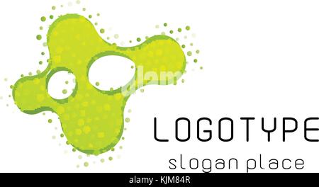 Grüne abstrakten Form. Chemie und medizinische Wissenschaft Vector Logo, Design Element Stock Vektor