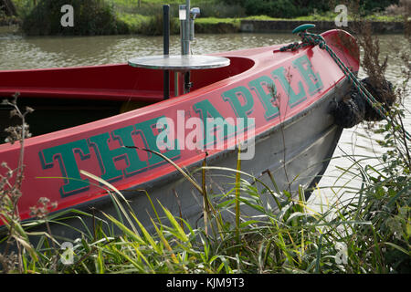 Der Big Apple name auf Freizeit Boot Stockfoto