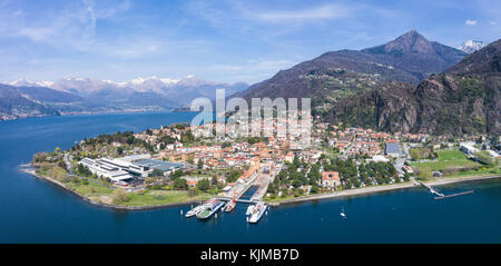 Dorf dervio - Comer See in Italien - Luftbild Stockfoto