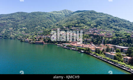 Panoramablick von bellano am Comer See Stockfoto