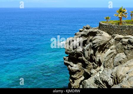 Callao Salvaje Küste vulkanischen Felsen in Adeje Teneriffa Stockfoto