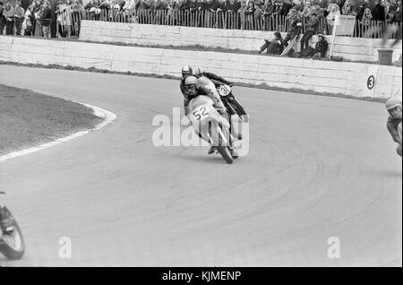 Motorrad Racing am Crystal Palace in England im Jahre 1972. Dies war das letzte Rennen auf dieser Strecke, und der Stromkreis wurde 1974 wegen Sicherheitsbedenken geschlossen. Stockfoto