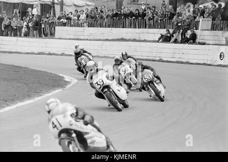 Motorrad Racing am Crystal Palace in England im Jahre 1972. Dies war das letzte Rennen auf dieser Strecke, und der Stromkreis wurde 1974 wegen Sicherheitsbedenken geschlossen. Stockfoto