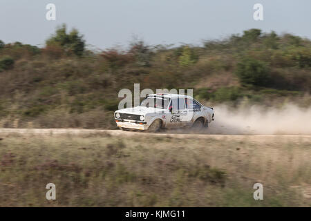 Istanbul, Türkei - 10. September 2017: kemal gamgam Antriebe Ford Escort MKI in isok Istanbul Rallye Stockfoto