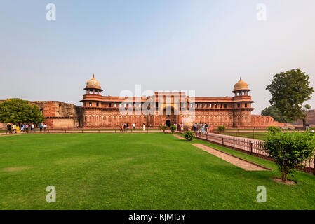 Fort, Agra, Indien - November, 2017: jahangir Palace Stockfoto