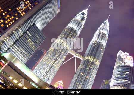 Kuala Lumpur, Malaysia - 3. November 2017: Twin Towers Stockfoto