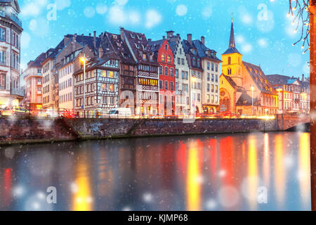 Weihnachten Damm in Straßburg, Elsass Stockfoto