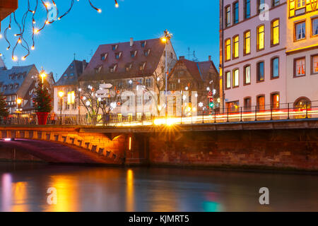 Weihnachten Damm in Straßburg, Elsass Stockfoto