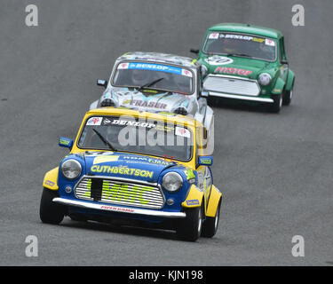 James cuthbertson, mini Miglia, Mini miglia Championship, barc Meisterschaften, britcar, Rennen in die Nacht, Brands Hatch, November 2017, Regen, driz Stockfoto