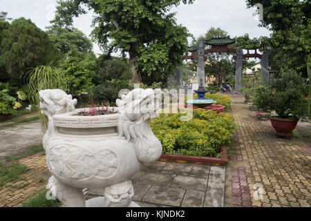 Garten der Tempel in Vietnam. Stockfoto