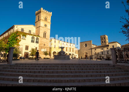 Cittaducale (Italien) - das historische Zentrum einer alten und sehr kleinen Steinstadt in der Region Sabina, Provinz Rieti, Mittelitalien Stockfoto