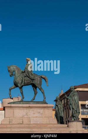 Korsika: Details zu Napoleon und seine vier Brüder, Denkmal 1865 in place de Gaulle (de Gaulle) in der berühmten Stadt Ajaccio eingeweiht Stockfoto