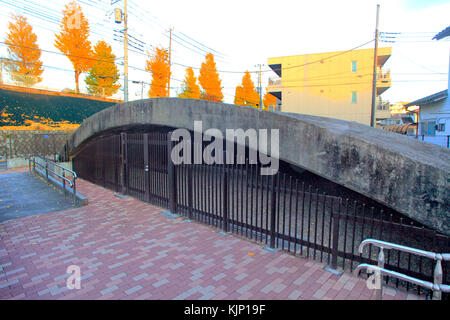 Die siraitodai Bunker für Imperial japanese Army Air Force während des Zweiten Weltkriegs in fuchu Stadt Western Tokyo Japan verwendet Stockfoto