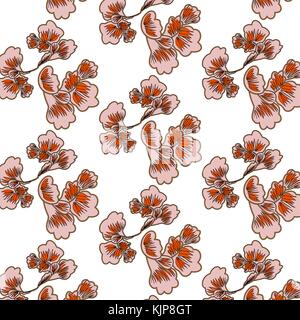 Spaß bunte Blume in nahtlose Muster für Baby Stock Vektor