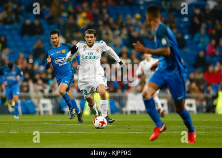 Mateo Kpvacic (23) von Real Madrid Spieler. Copa del Rey zwischen Real Madrid vs Getafe im Santiago Bernabeu in Madrid, Spanien, 28. November 2017. Stockfoto