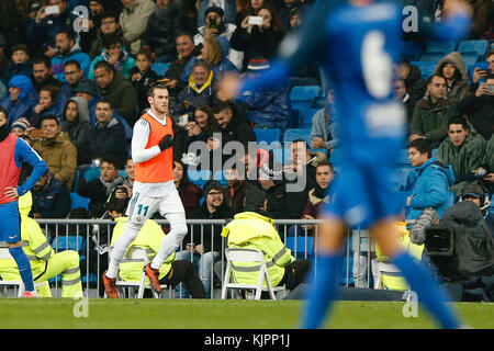 Madrid, Spanien. 28. November 2017. Gareth Bale (11) von Real Madrid Spieler. Copa del Rey zwischen Real Madrid vs Getafe im Santiago Bernabeu in Madrid, Spanien, 28. November 2017. Credit: Gtres Información más Comuniación auf Linie, S.L./Alamy leben Nachrichten Stockfoto
