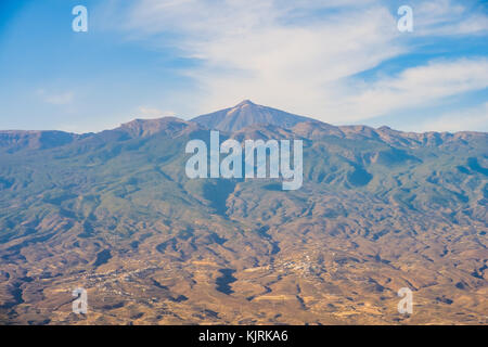 Vulkan Berglandschaft Antenne - Pico del Teide, Teneriffa, Kanarische Inseln - Stockfoto