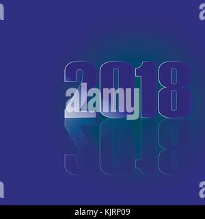 Stilvolle Inschrift 2018 Vorlage für ein Business Notebook oder Kalender. Stock Vektor