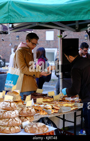 Bloomsbury Farmers Market, London, Vereinigtes Königreich Stockfoto