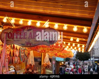 Weihnachtsmarkt in Kingston upon Thames, London, November 2017 Stockfoto