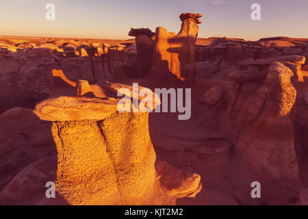 Bisti badlands, de-na-zin Wilderness Area, New Mexico, USA Stockfoto