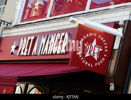 Pret a Manger, Oxford, Großbritannien Stockfoto