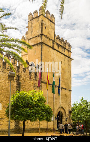 Alcázar de los Reyes Cristianos, Córdoba, Andalusien, Spanien Stockfoto