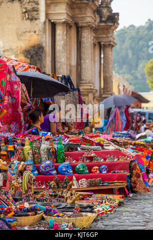 Markt von Craftswork in Antigua und Guatemala Stockfoto