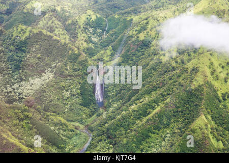 Manawaiopuna/Jurassic fällt auf Kauai, Hawaii, usai Stockfoto