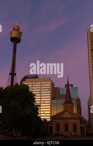 St. James' Church, gemeinhin als St James', King Street bekannt, ist eine anglikanische Pfarrkirche in der Innenstadt von Sydney, Australien Stockfoto