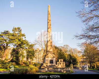 Obelisk im Royal Victoria Park, Badewanne, Somerset, England Stockfoto