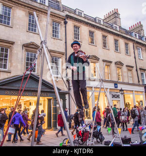 Street Entertainer in Bath, Somerset, England Stockfoto