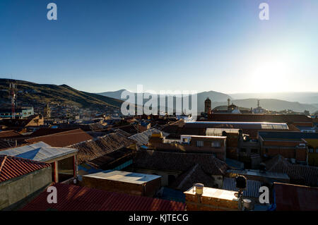 Foto im August 2017 in Potosi Bolivien, Südamerika: Blick über Potosi Stadt genommen Stockfoto