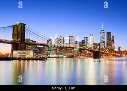 Skyline Von New York New York City Lower Manhattan Stockfoto