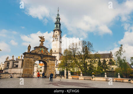 Tschenstochau, Polen, 29. April 2015: Heiligtum Jasna Gora in Czestochowa, Polen. Sehr wichtig und populärste pilgrimary Ort in Polen Stockfoto