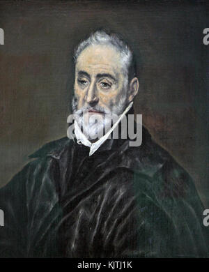 Portrait von Antonio de Covarrubias y Leiva von El Greco. domenikos Theotocopoulos 1541-1614. Stockfoto