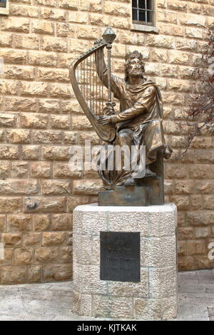 König David Statue - Jerusalem - Israel Stockfoto