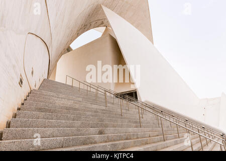 Die architektonischen Details des Auditorio Adan Martin, Konzerthalle, Auditorium, vom Architekten Santiago Calatrava in Santa Cruz de Tenerife, Kanarische gebaut Stockfoto