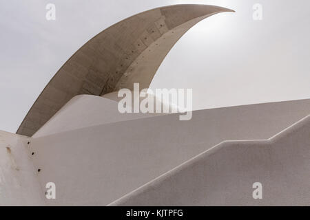 Die architektonischen Details des Auditorio Adan Martin, Konzerthalle, Auditorium, vom Architekten Santiago Calatrava in Santa Cruz de Tenerife, Kanarische gebaut Stockfoto