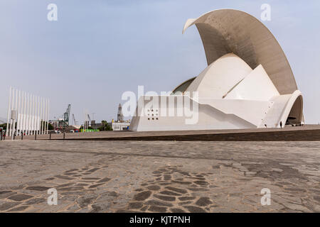 Die architektonischen Details des Auditorio Adan Martin, Konzerthalle, Auditorium, vom Architekten Santiago Calatrava in Santa Cruz de Tenerife, Kanarische gebaut Stockfoto