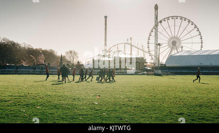 Winter Wonderland christmas-themed Park im Hyde Park, London während des Tages Stockfoto