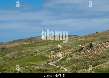 Die kurvenreiche Straße nach Cape Wickham, King Island, Tasmanien Stockfoto