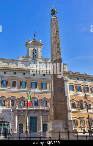 Obelisk des Montecitorio, Rom, Italien Stockfoto