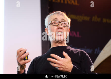 Hay Festival Winter Wochenende - Sep 2017 - Professor John mullan spricht über die Werke von Jane Austen und sein neuestes Buch, worauf es bei Jane Austen Credit: Steven Mai/Alamy leben Nachrichten Stockfoto