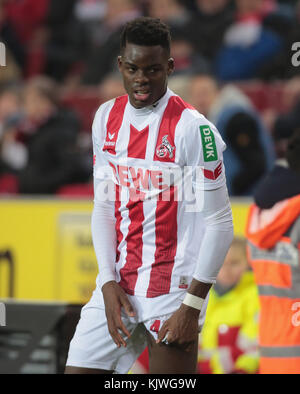 Köln, Deutschland. November 2017. Köln, Deutschland 26. November 2017, Bundesliga, Spieltag 13, 1. FC Köln gegen Hertha BSC Berlin: Yann Aurel Bisseck (Köln). Quelle: Jürgen Schwarz/Alamy Live News Stockfoto