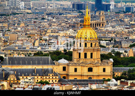 Blick vom Eiffelturm, Paris, Frankreich Stockfoto