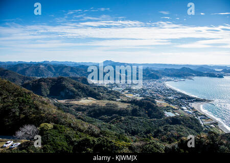 Blick vom Mount Nokogiriyama in Chiba Japan Quelle: Yuichiro Tashiro Stockfoto