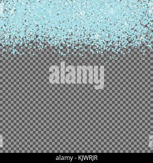 Der leuchtende Schneeflocken und Schnee auf transparenten Hintergrund. Weihnachten, Winter und das neue Jahr Hintergrund. realistische Vector Illustration für Ihr Design Stock Vektor